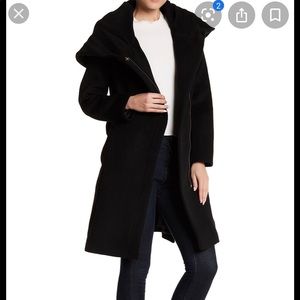 NWT Cole Haan wool coat with belt and hood